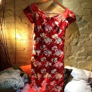 Vintage silk maxi dress